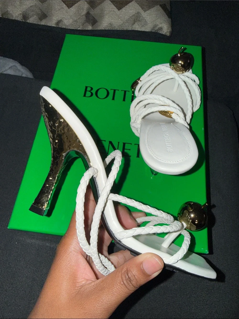 Bottega Veneta Adam Lace Up Leather Sandals